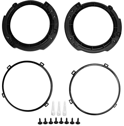 Soporte de Retención de Montaje de Faro Redondo Negro para Jeep Wrangler JK 2007-2017