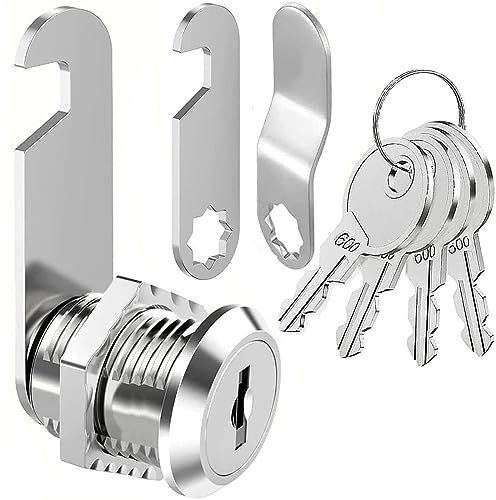 ZiYuya 25mm Thread Tubular Cam Lock with Key Different, Lock for RV Storage Mailbox Letterbox Cupboard Cabinet Draw Tumbler Post BoxDresser Door Locker Locks