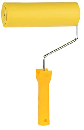 Farbroller Roller Paint Brush Gelber Gummi-Farbroller mit Griff Roller Frame für Wandfarbe Dekoration Roller Malerei DIY Tool bequem