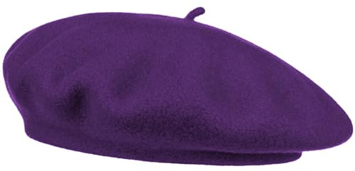 Van Der Rich ® - Baskenmütze (100% Wolle) Französisch Einfarbig - Damen