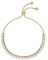 Ted Baker Melrah Icon Crystal Adjustable Tennis Bracelet For Women (Gold/Pearl)