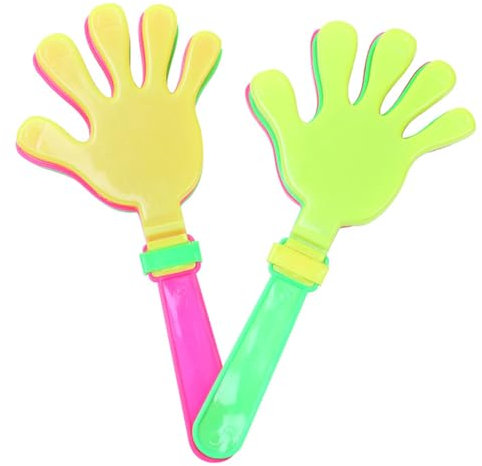 ZYBHMJE 2 Pcs Hand Clappers 9 Inch Large Hand Clappers Noisemakers Cheer Noise Makers Finger Noise Makers for Sporting Events Basketball Football Game Party Favors (Random color)