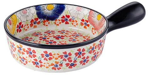 SSWH Fuente para hornear de cerámica, Fuente para lasaña para horno, Moldes para lasaña Fuente para hornear con asas para horno, Moldes para lasaña de porcelana, Cazuela cerámica re(Size:1PCS,Color:A)