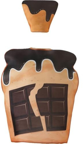 Abbdbd Costume Pane Cioccolato Costume Ruolo Alimentare Costume Gioco di Ruolo Unisex con Pane Cioccolato per Festa di Carnevale di Halloween