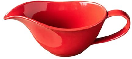 MAGICLULU Porcelain Steak Sauce Bowl and Household Mixing Bowl Bright Red Ceramic Small Spout Cup for Kitchen Cooking and Salad Dressing