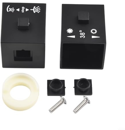 Besttoolifes 1 Paar Thermostat-Kontrollgriffe, quadratischer Duschtemperaturregler, Chrom, Wasserkontrollgriffe, Ersatzteile für Duschstange, Mischbatterien