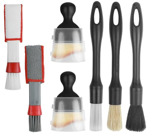 7 Piezas Cepillo Limpieza Coche Interior, Brochas Limpieza Coche, Cepillo Limpieza de Detalles Coche, Car Care Cepillo de Detail, Cepillo Tapiceria Coche, Pincel Limpieza Coche, Pincel Detailing Coche
