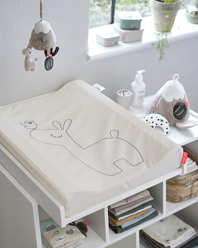 Done by Deer Wickelauflage easy wipe Lalee Sand - Wasserfeste Oberfläche - OEKO-TEX® zertifiziert - Bezug: 100% Polyester mit PU verstecktem Reißverschluss. Füllung: 100% PU-Schaum