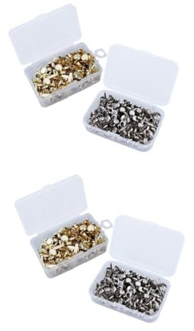 SEWACC 2 Sets Organisiertes Papierverschlüsse-Set 500-teilige Metallklammern Mit Aufbewahrungsbox Für Scrapbooking 500 Stück * 2