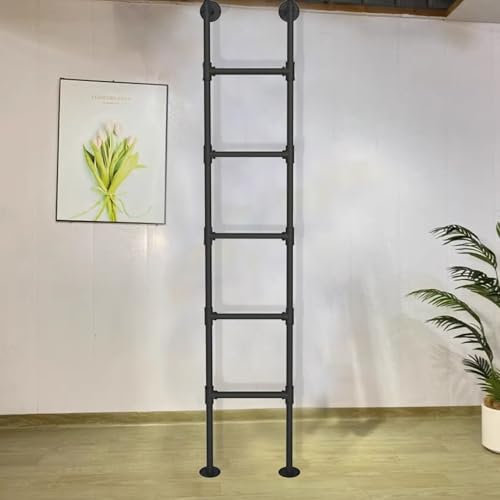 Hochbeanspruchbare Etagenbettleiter, Schmiedeeisen, 100 x 300 cm Höhe, Sicherheitsleiter für Fenster, anpassbare Größe (185 cm)