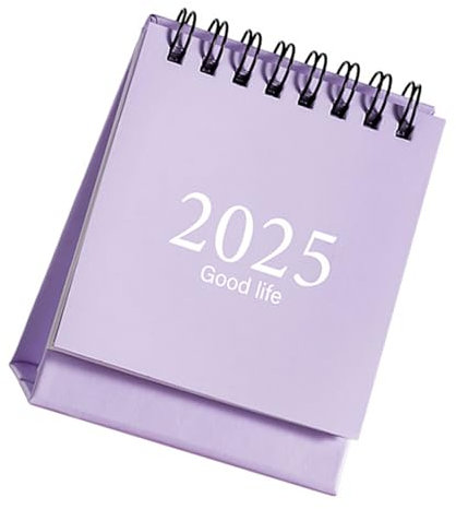 LIUZIKUN 2025 Schreibtischkalender 2024-2025 Desktop-Kalender Monatskalender Englischer Stehkalender Schöner Spulenkalender