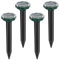 LWMTT 4 Pièces Répulsif Solaire pour Taupes, Répulsif à ultrasons,IP65 Imperméable Répulsif Contre Les Taupes, Repousse Les Taupes, Serpent, Gopher,Gopher pour Jardins