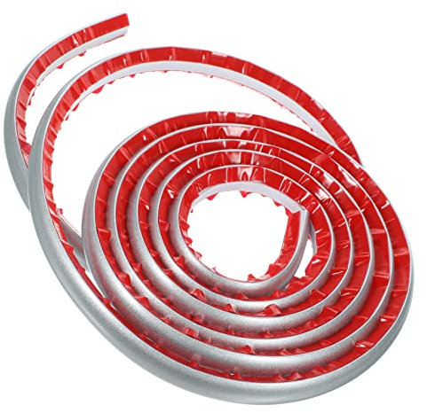 Bande de Calfeutrage Autocollante Pvc Argenté, Flexible, pour Angle Mural