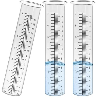 BCENG 3 Stück Regenmesser Ersatzglas Regen Gauge Außen Regenmesser nach Hause regenmesser Regenmesser Plastik mit Skala für Hof Garten Hause Im Freien