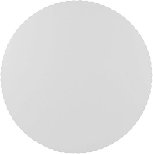 Commerline Lot de 100 supports à gâteau, ronds, diamètre : 22 cm, blancs, adaptés à un usage alimentaire, jetables, pour gâteaux et tartes