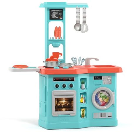 MOLTO | Cocina de Juguete Kitchen Studio – Cocina Infantil con Electrodomésticos – Incluye Horno, Microondas, Lavadora y Accesorios – Juguete Educativo para Niños