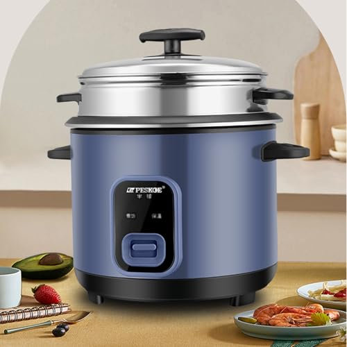 THEGA Olla Arrocera Y Vaporera Eléctrica - Olla Arrocera, 1,8 L (10 Tazas), Función para Mantener Caliente, Recipiente Antiadherente Extraíble, Fácil De Limpiar, Taza Medidora Y Cuchara Incluidas(5L)