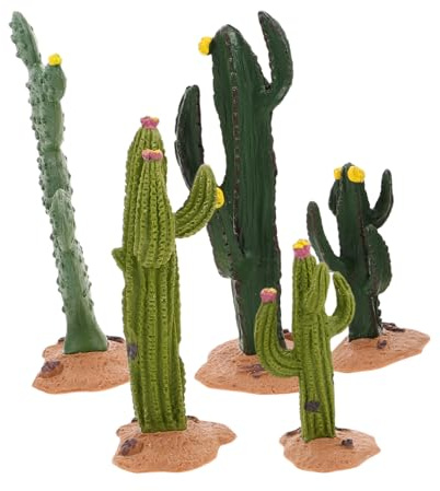 Operitacx 5piezas Decoración De Cactus Simulada De Plantas Miniatura Falsas Bonsái Suculento Flores Artificiales para Decoración De Oficina Hogar y Centros De Mesa