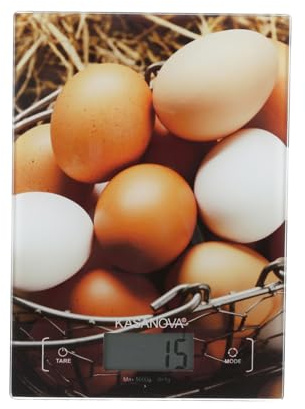 KASANOVA Bilancia da Cucina Digitale Uova 5 kg