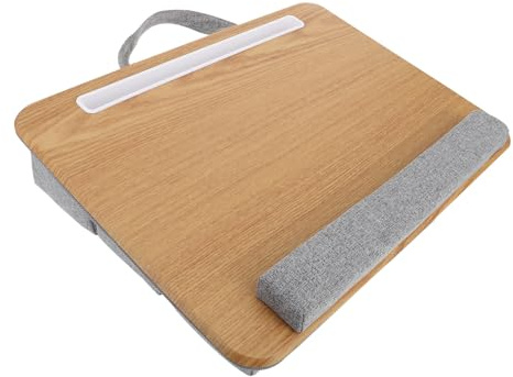 SOPOTUTU Table Pliable pour Ordinateur Portable Et Bureau D’étude De Lit, Taille Moyenne, Coussin Antidérapant, Structure Stable en Carton Et Tissu, Portable pour Travail à Domicile Et Étudiants