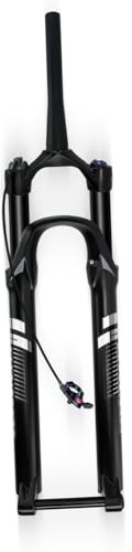 HZXQCVB 27,5/29Zoll MTB-Luftgabeln 120mm Federweg Fahrrad-Federgabel Boost-Steckachse 15 X 110mm Zugstufendämpfung Scheibenbrems-Fernbedienung Mit Lockout(Black Tapered,27.5'')
