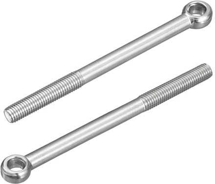 QUARKZMAN 4Pcs Anillos de Elevación M12 x 160mm, Pernos de Ojo Tornillos de Argollas de Acero Inoxidable 304 para Colgar y Fijar Válvulas Compuerta Tuberías