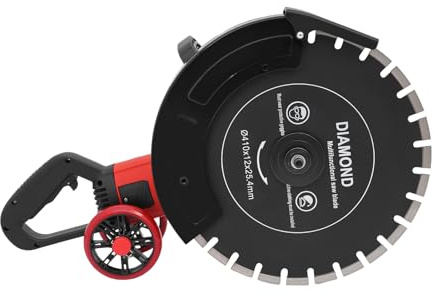 4000W Elektrische Betonsäge mit 410mm Diamantklinge, 3000RPM Mauernutfräse mit Wasserpumpe & einstellbarer Schnitttiefe 165mm, Profi Betonschneider für Beton, Stein & Ziegel