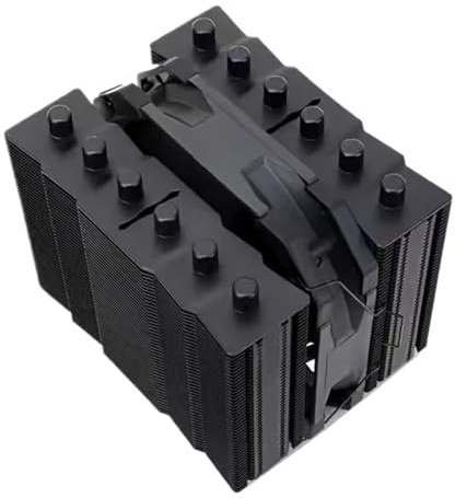 Compatible con Silver Soul 135 enfriador de aire de CPU de doble torre 6 tubos de calor AGHP ventilador de refrigeración de 135mm(SS135 BLACK)
