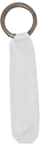 JSGHGDF Stilvolle 750 ml Tasche mit Strassverzierung, auffälliger Weinbeutel, ideal für Kosmetikaufbewahrung oder elegante Abendveranstaltungen, Sektwein, weiß