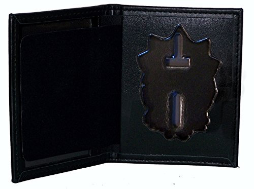 Lederabzeichen und Ausweishülle für NY City Police Captain (Cutout PF64)