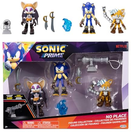 Sonic Prime - Multipack de 5 Figuras de 6 cm - Figuras Articuladas - Juguete Niños 3 Años +