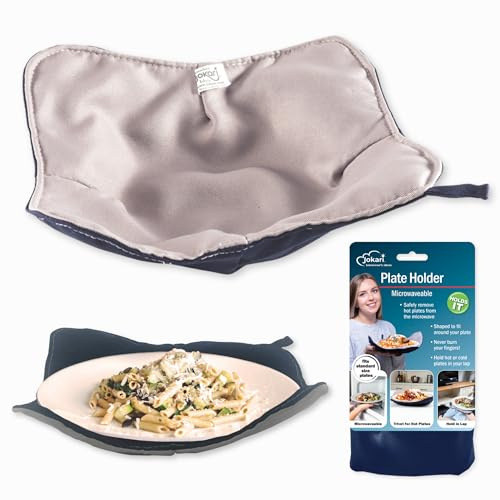 JOKARI Support de plaque chauffante - Assiette confortable pour plaques chauffantes, Support de plaque chauffante pour micro-ondes, Accessoire de cuisine pour micro-ondes et Koozie lavable