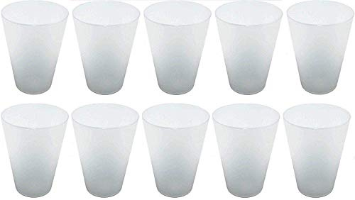 S&S-Shop 20 Plastik Trinkbecher 0,4 l Transparent | Mehrwegtrinkbecher | Becher | Partybecher | Mehrwegbecher | Kunststoffbecher