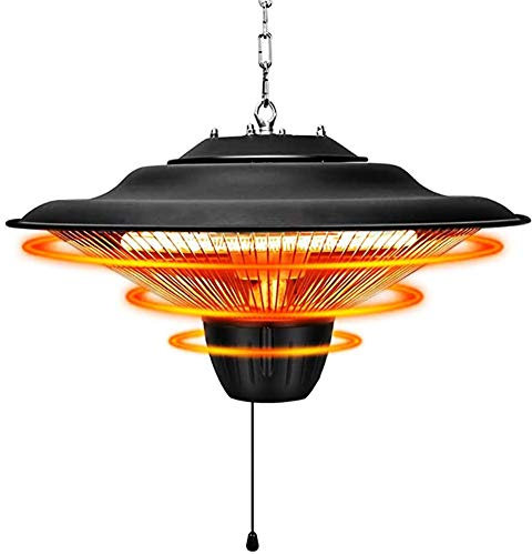ESGT Electric Patio Heater, 2000W Patio Balcony Heater, Power Cord Ceiling Hanging Mounted, for Courtyard Garage Garden Outdoor