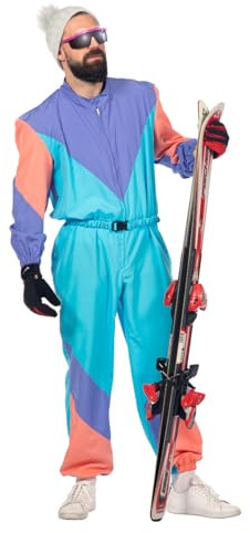 WILBERS & WILBERS - 80er Jahre Skianzug Herren | Schneeanzug, Retro Overall für Aprés-Ski, Karneval, Mottopartys