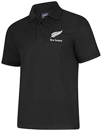 Neuseeland Design Poloshirt - Unisex - Farbe Schwarz - XS bis 8XL