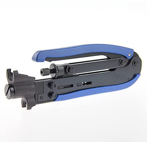 Ticfox Coax Compression Sert Tool Câble Coaxial F Head Pince de pressage à froid RG59/RG6 Pince à sertir