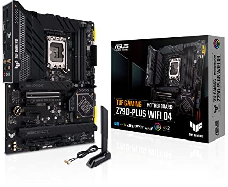 ASUS TUF Gaming Z790-Plus WiFi D4 LGA 1700 (Intel®12. und 13. Generation) ATX Gaming Motherboard (PCIe 5.0, DDR4.4xM.2 Slots, 16+1 DrMOS, Front USB 3.2 Gen 2 Typen. -C®, Thunderbolt 4/USB4)