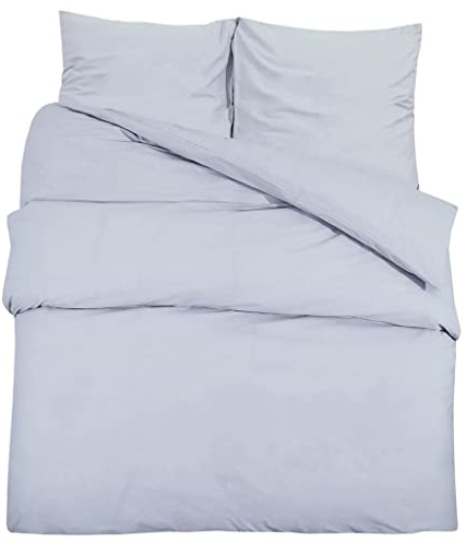 vidaXL Ensemble de Housse de Couette Gris 220x240 cm Microfibre légère
