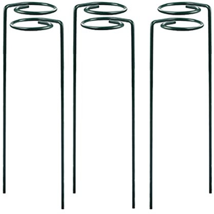 PengGengA Tuteurs pour Plantes Piquets Verts Ronds Support pour Plantes Anneau Métal Piquet de Fixation Pieux pour Plantes Grimpantes et Fleurs Hortensias - 6.4 * 90cm