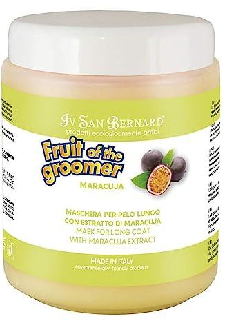 Máscara de Maracuyá - Mascarilla para Perros - 1L - para un Manto Sedoso y Perfumado - Artículo de Higiene para Perros - Indicado para Pelos Largos - IV San Bernard