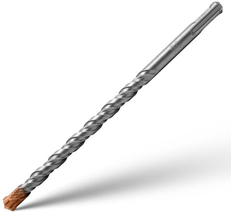 SDS Plus Professionell Hammerbohrer Betonbohrer mit 4 Hartmetall Schneiden Fliesenbohrer Metallbohrer Steinbohrer Betonbohrer Schlagbohrmaschine Bohren für Beton, Naturstein, Ziegelmauer 12mm x 200mm