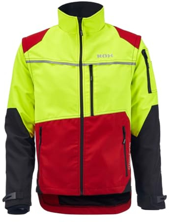 KOX Forstjacke Transform Rot/Gelb Größe 54/56 | KWF-Profi | Wasserabweisend | Atmungsaktiv