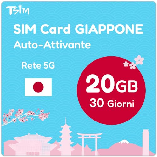 Carte SIM Japonaise 30 Jours 20 Go | Activation Automatique | Réseau 5G avec Tethering/Hotspot/Internet Sharing