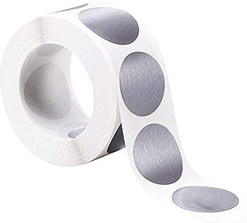 300 runde Kratzaufkleber für Hochzeitsfeiern und Mehr, klar klar, einfach zu bedienen, mit Film, für DIY Rubbelkarten (wie gezeigt)
