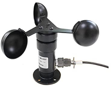 Station météo intelligente Capteur de vent capteur de vitesse du vent transmetteur vitesse et direction du vent à trois tasses anémomètre de surveillance de la Station météo Avec capteur à ultrasons(2