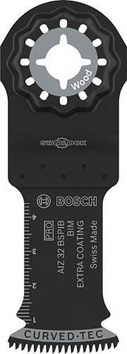 Bosch 1x PRO Multi Material AIZ 32 BSPIB Blatt für Multifunktionswerkzeuge (für Hartholz, Kunststoffbeschichtete Platten, Breite 32 mm, Professional Zubehör Multifunktionswerkzeug)