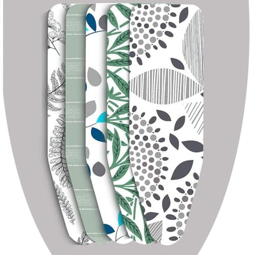 QTWLG Copriasse E Cuscinetto per ASSE da Stiro Dimensioni Standard 90x30 Copriasse da Stiro con Stampa Copriasse da Stiro di Ricambio Piccolo, Cuscinetto Termoriflettente(Green,35x12in-90x30cm)