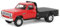 Truck 1/64 1985 Ram W350 Dual Flatbed Pickup, Rot & Schwarz, Exklusiv 51576-B
