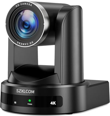 4K PTZ Camera, 20X Optical Zoom, SDI HDMI USB LAN, AI Auto Tracking,POE | For Church, Worship, Conference Rooms & Live Streaming; Long-Distance SDI Video, 4K HDMI, USB 3.0 & IP Streaming